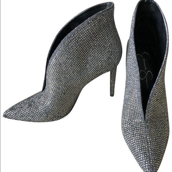 Jessica Simpson metallic booties - Picture 1 of 11